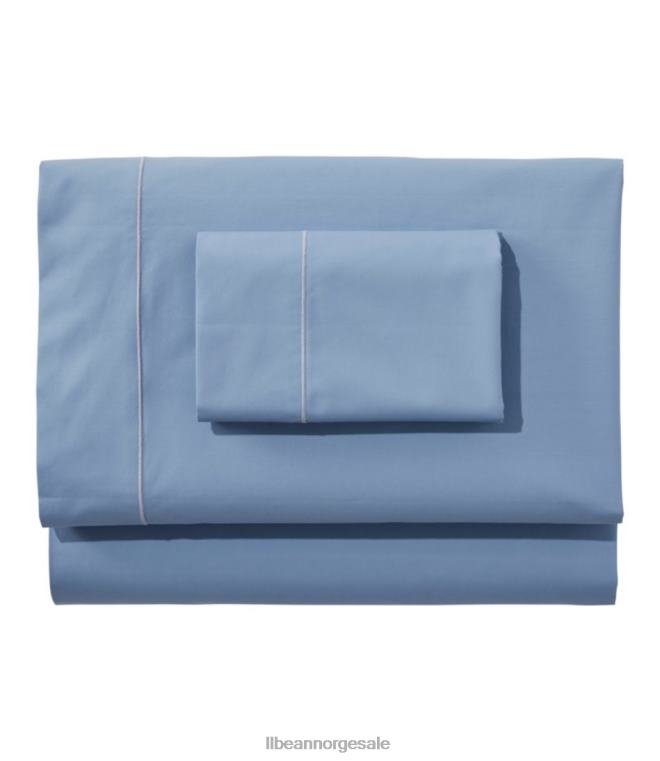 unisex premium egyptisk percale arksamling 24VDH4323 L.L.Bean bedding myk blå