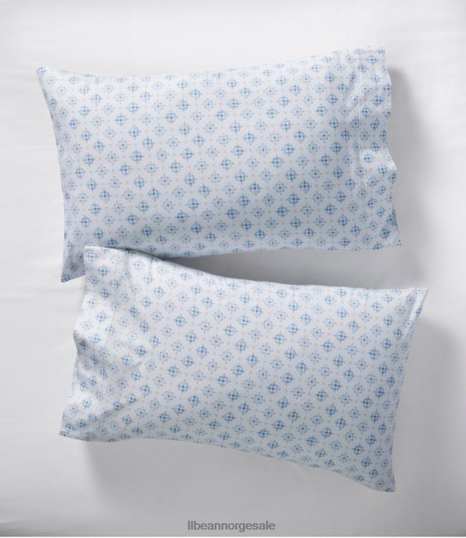 unisex premium egyptisk percale arksamlingstrykk 24VDH2678 L.L.Bean bedding myk blå