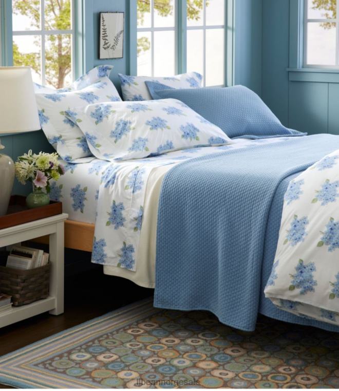 unisex sara fitz hortensia percale arksamling 24VDH2517 L.L.Bean bedding daggry blå