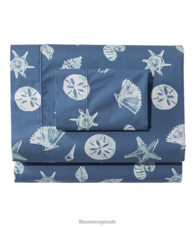 unisex seashell percale ark samling 24VDH2526 L.L.Bean bedding måneskinnsblå
