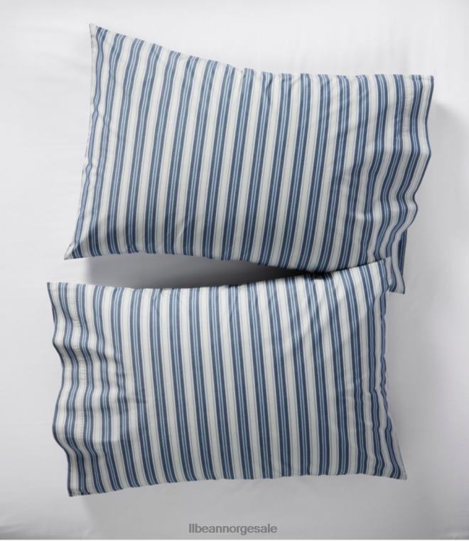unisex solvasket percal ark samling stripe 24VDH2664 L.L.Bean bedding mariner blå