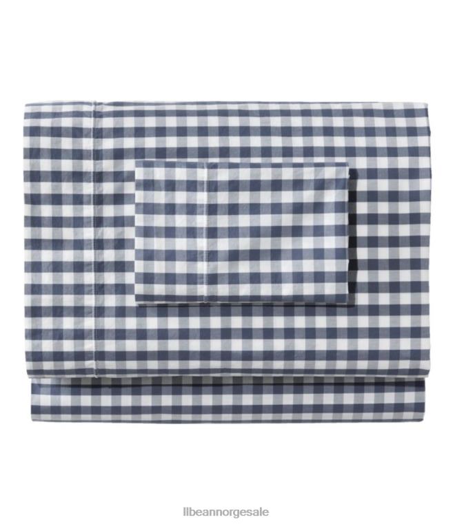 unisex solvasket percale ark samling gingham rute 24VDH2654 L.L.Bean bedding vintage indigo