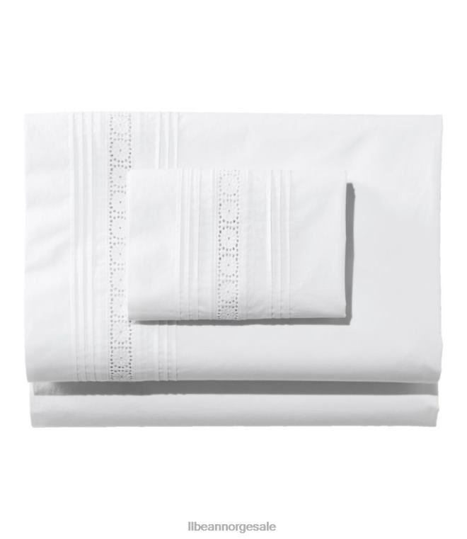 unisex solvasket pintuck ark samling 24VDH2523 L.L.Bean bedding hvit