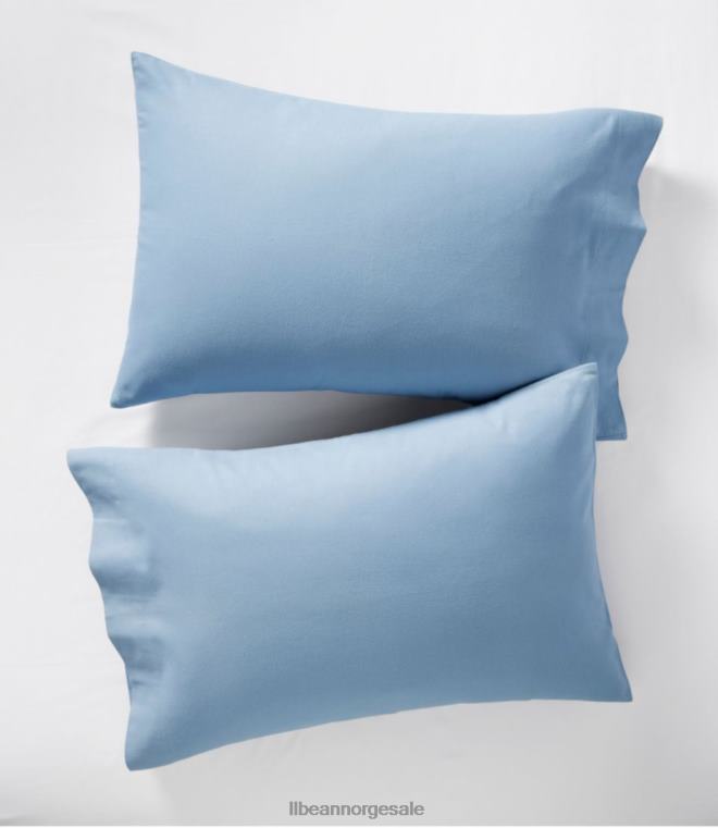 unisex ultramyke komfort flanell putevar sett med to 24VDH6318 L.L.Bean bedding bukt blå