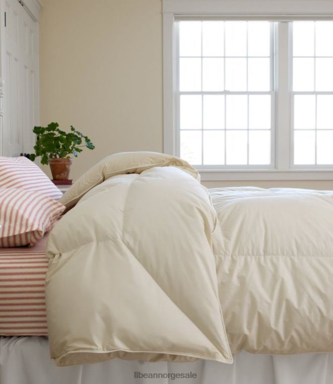 unisex permabaffle boks gåsedun dyne 24VDH2783 L.L.Bean bedding krem