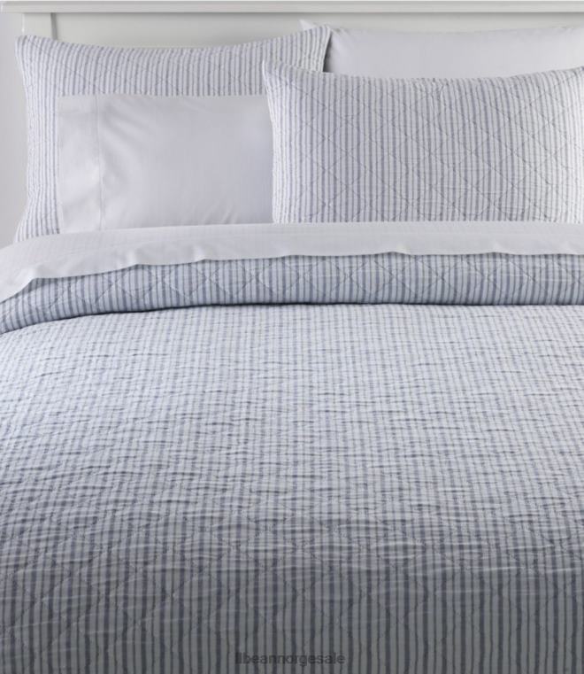 unisex vendbar stripeteppekolleksjon 24VDH2519 L.L.Bean bedding indigo