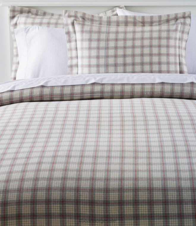 unisex Heritage chamois flanell dynetrekk samling pledd 24VDH4508 L.L.Bean bedding grå lyngpledd