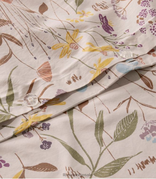 unisex bjørk floral percale dynetrekk samling 24VDH2542 L.L.Bean bedding sølv