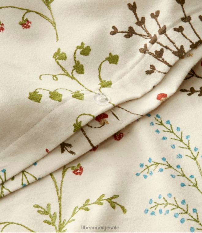 unisex botanisk floral flanell dynedekselsamling 24VDH2687 L.L.Bean bedding botanisk blomsterblå