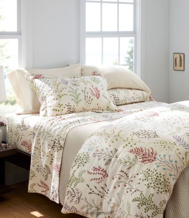 unisex botanisk floral flanell dynedekselsamling 24VDH2687 L.L.Bean bedding botanisk blomsterblå