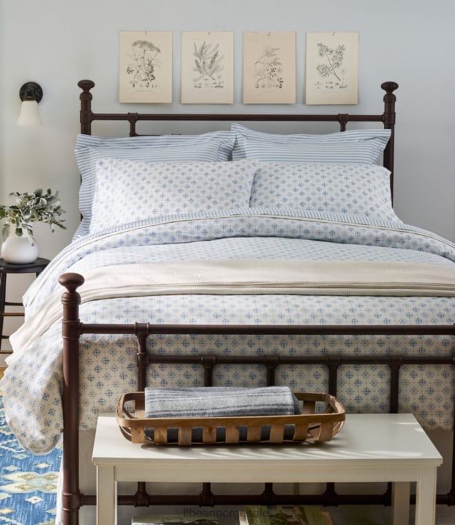 unisex førsteklasses egyptisk percale dynetrekk kolleksjonstrykk 24VDH2789 L.L.Bean bedding myk blå