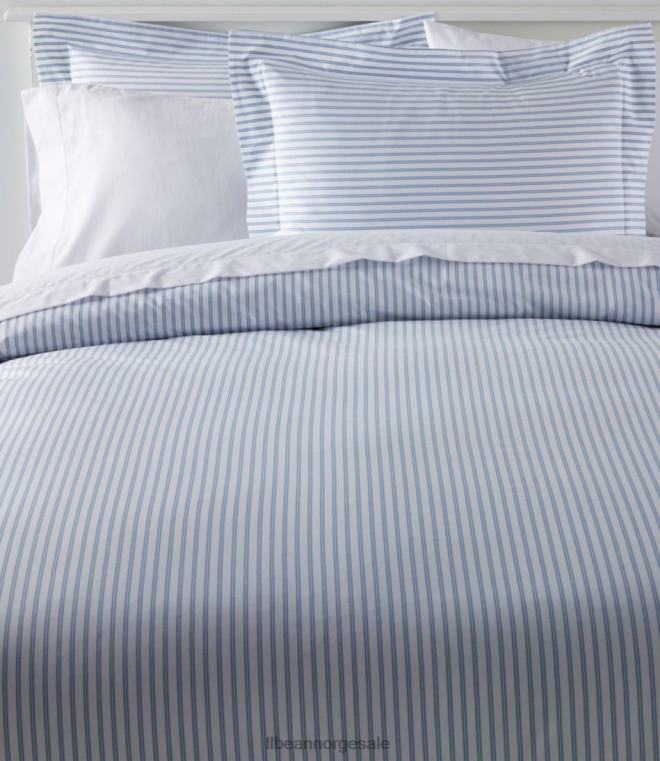 unisex premium egyptisk percal dynetrekk samling stripe 24VDH2641 L.L.Bean bedding mellomblått