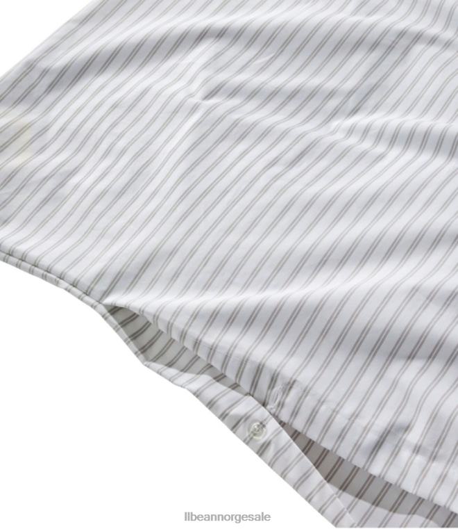 unisex premium egyptisk percal dynetrekk samling stripe 24VDH4440 L.L.Bean bedding myk grå