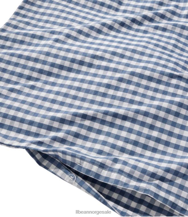 unisex solvasket percal dynetrekk gingham rute 24VDH2927 L.L.Bean bedding vintage indigo