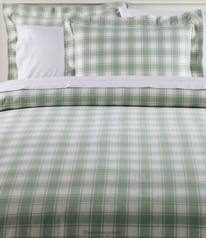 unisex ultramyk komfort flanell dynetrekk samling sjekk 24VDH5618 L.L.Bean bedding sølvsalvie/bein