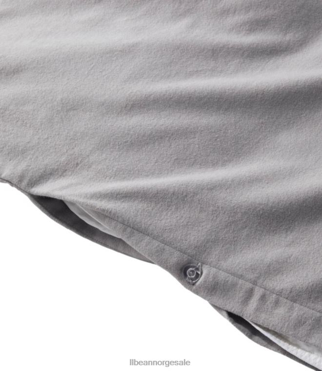 unisex ultramykt komfort deksel i flanell 24VDH7333 L.L.Bean bedding frostgrå