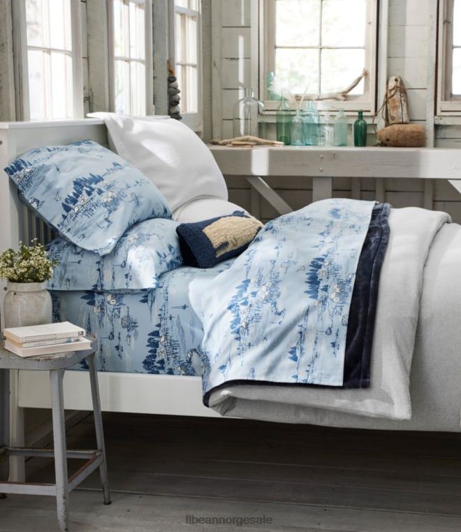 unisex ultramykt komfort deksel i flanell 24VDH7333 L.L.Bean bedding frostgrå