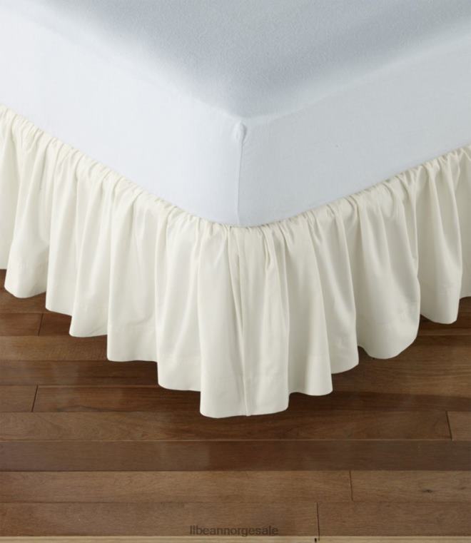 unisex sengeskjørt i samlet bomull 24VDH2672 L.L.Bean bedding krem