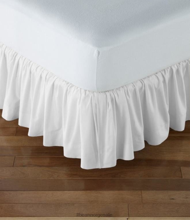 unisex sengeskjørt i samlet bomull 24VDH4463 L.L.Bean bedding hvit