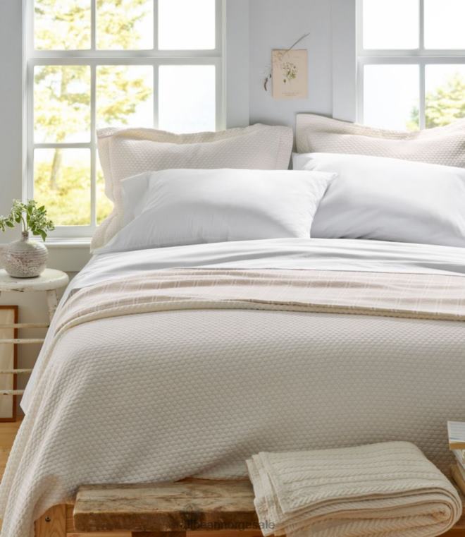 unisex økologisk honeycomb matelass dekke 24VDH4425 L.L.Bean bedding skiferblå