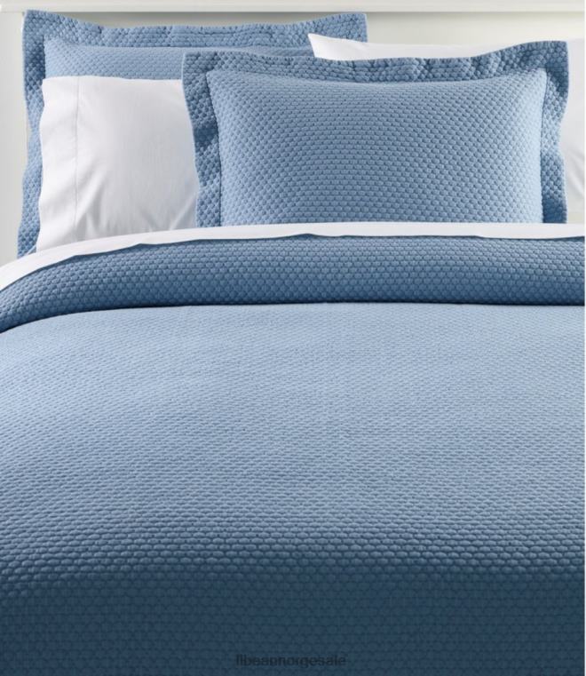 unisex økologisk honeycomb matelass sengeteppe 24VDH6278 L.L.Bean bedding bukt blå