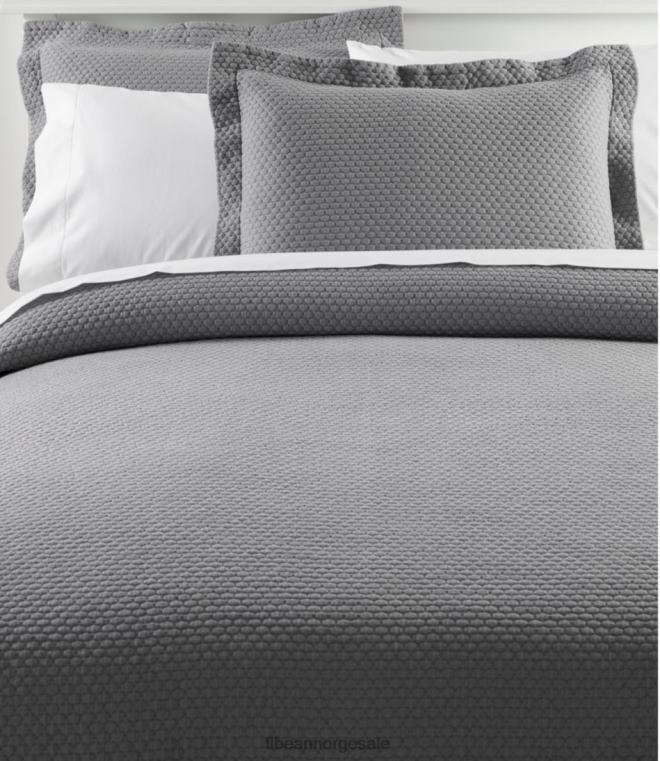 unisex økologisk honeycomb matelass sengeteppe 24VDH7123 L.L.Bean bedding frostgrå