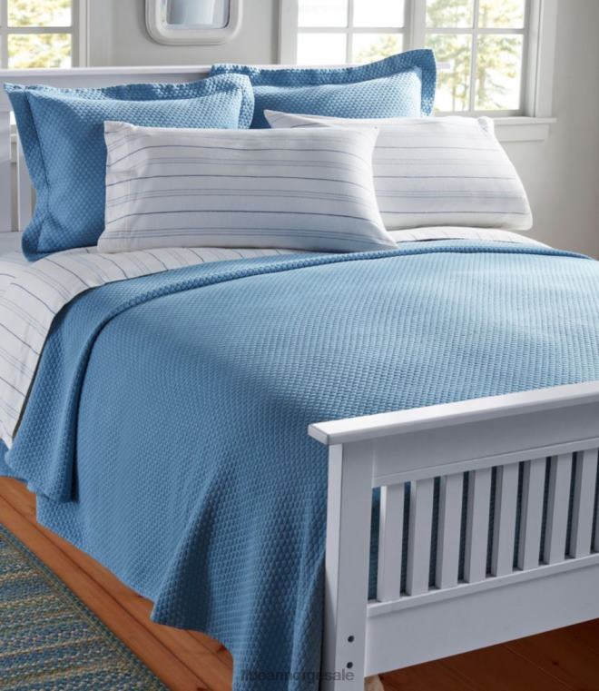unisex organisk honeycomb matelass humbug 24VDH6336 L.L.Bean bedding bukt blå