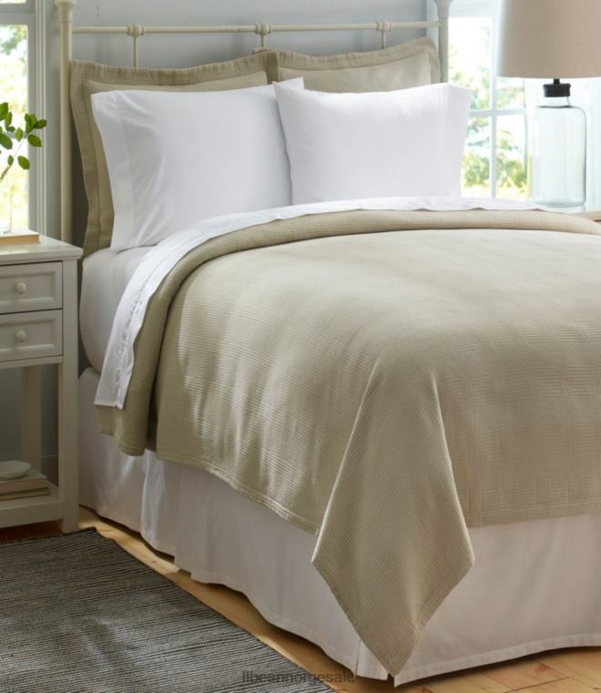 unisex vintage matelass dekke 24VDH7321 L.L.Bean bedding blå chambray
