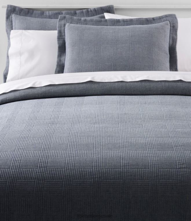 unisex vintage matelass sengeteppe 24VDH7317 L.L.Bean bedding blå chambray
