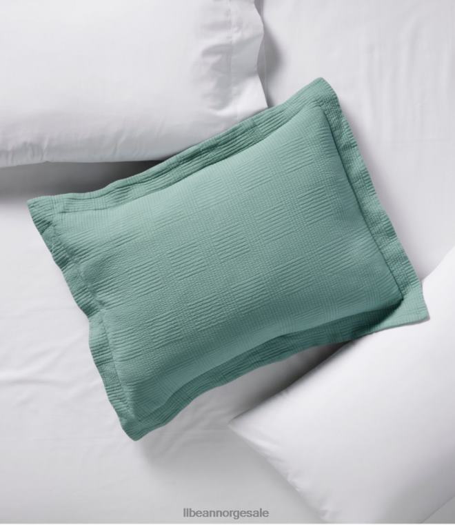 unisex vintage matlass sham 24VDH4390 L.L.Bean bedding myk blågrønn