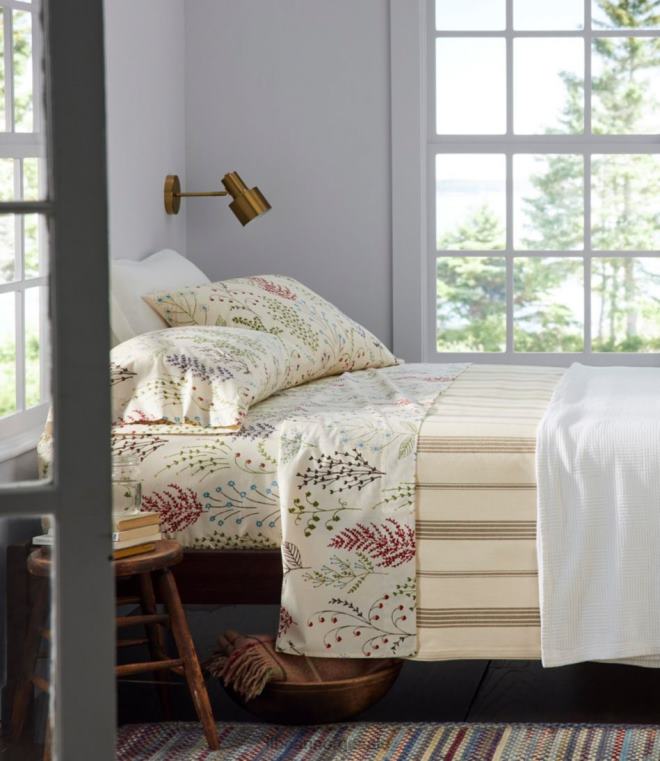 unisex vintage matlass sham 24VDH4390 L.L.Bean bedding myk blågrønn