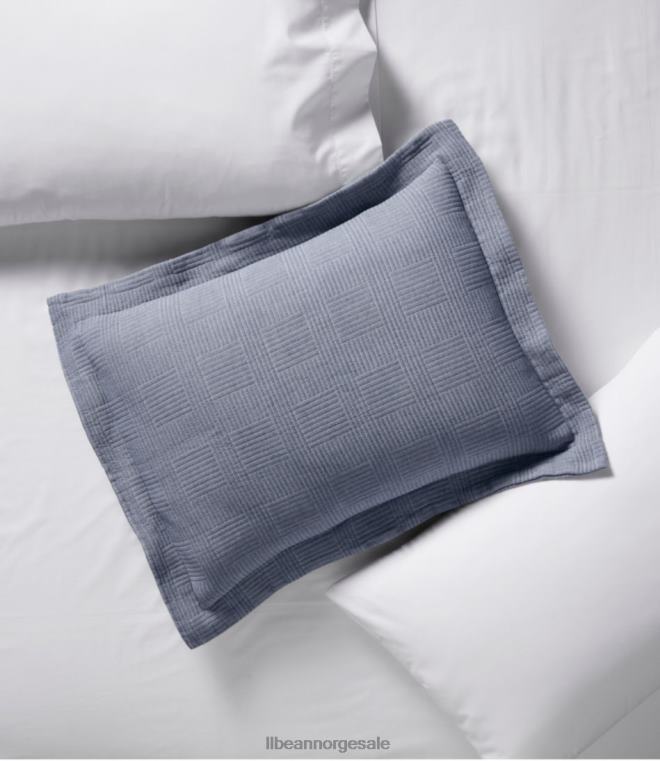 unisex vintage matlass sham 24VDH7328 L.L.Bean bedding blå chambray