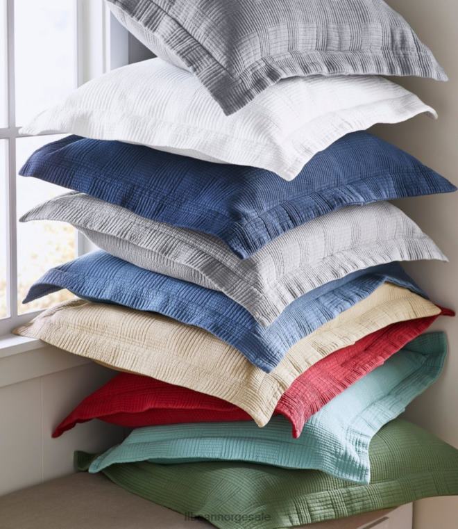 unisex vintage matlass sham 24VDH7328 L.L.Bean bedding blå chambray