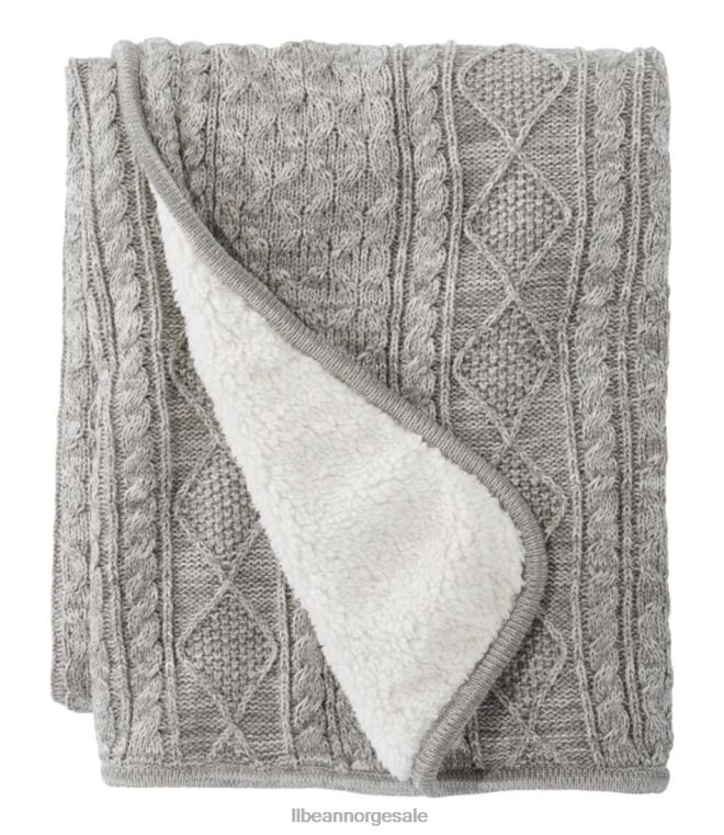 unisex fisherman cabled fleecekast 24VDH5541 L.L.Bean bedding feltspat