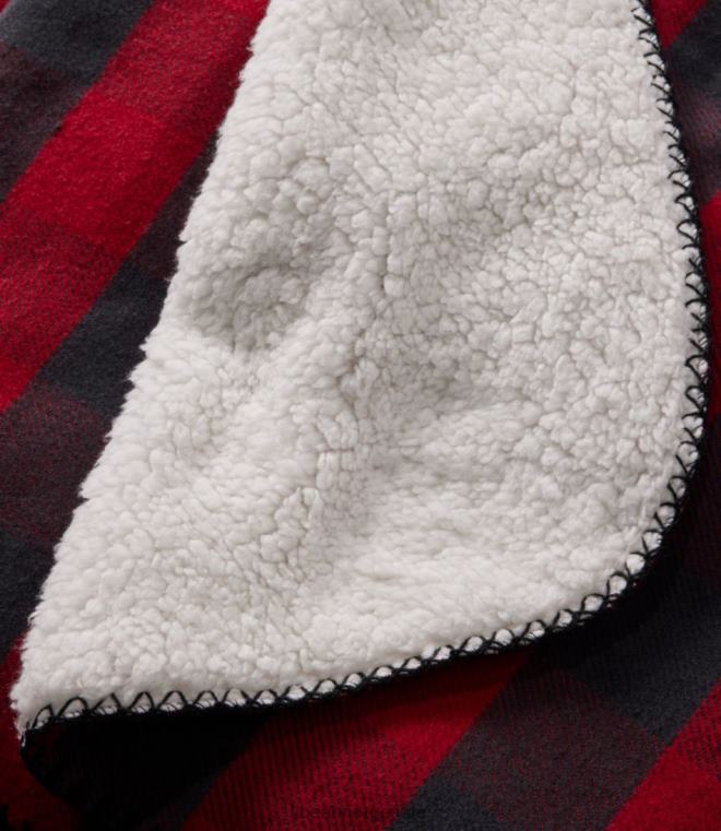 unisex flanell sherpakast 24VDH4382 L.L.Bean bedding blå pledd
