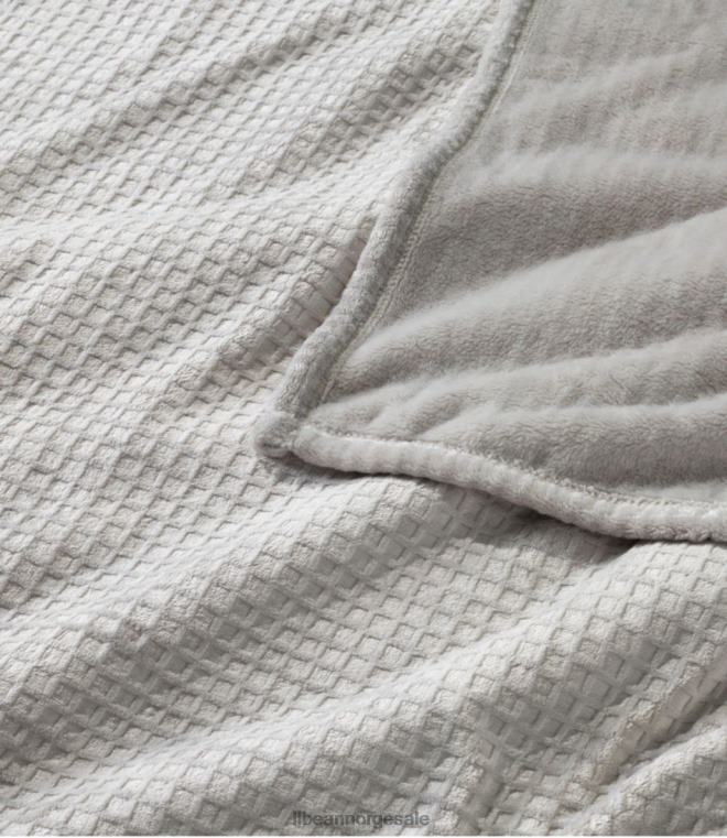 unisex ond koselig vaffelteppe 24VDH4342 L.L.Bean bedding grå tåke