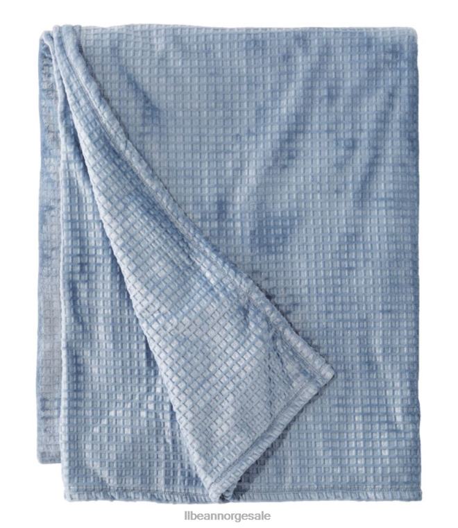 unisex ond koselig vaffelteppe 24VDH6283 L.L.Bean bedding tåkete blå