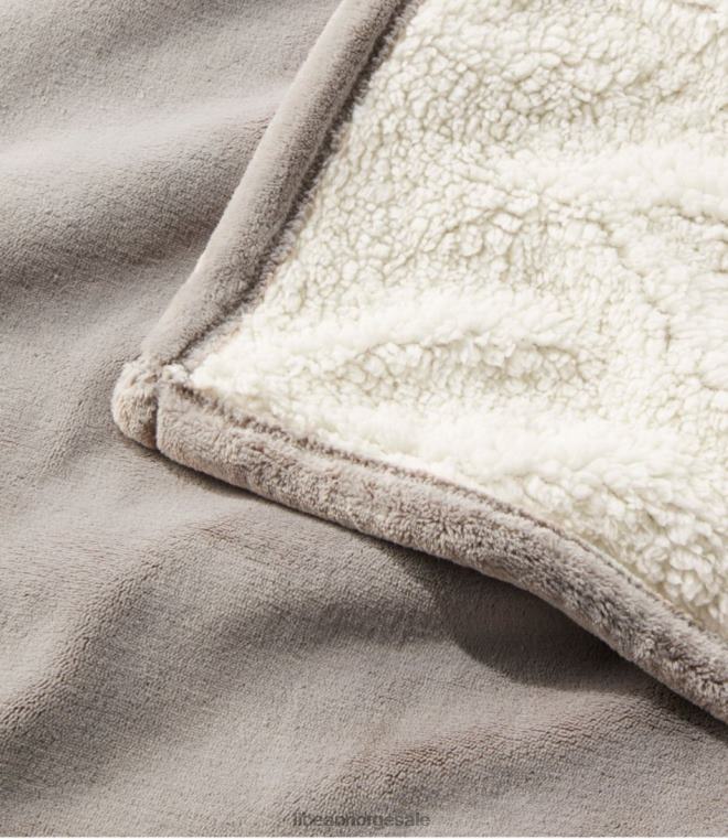 unisex ond plysj sherpa kast 24VDH5525 L.L.Bean bedding mørkeblå