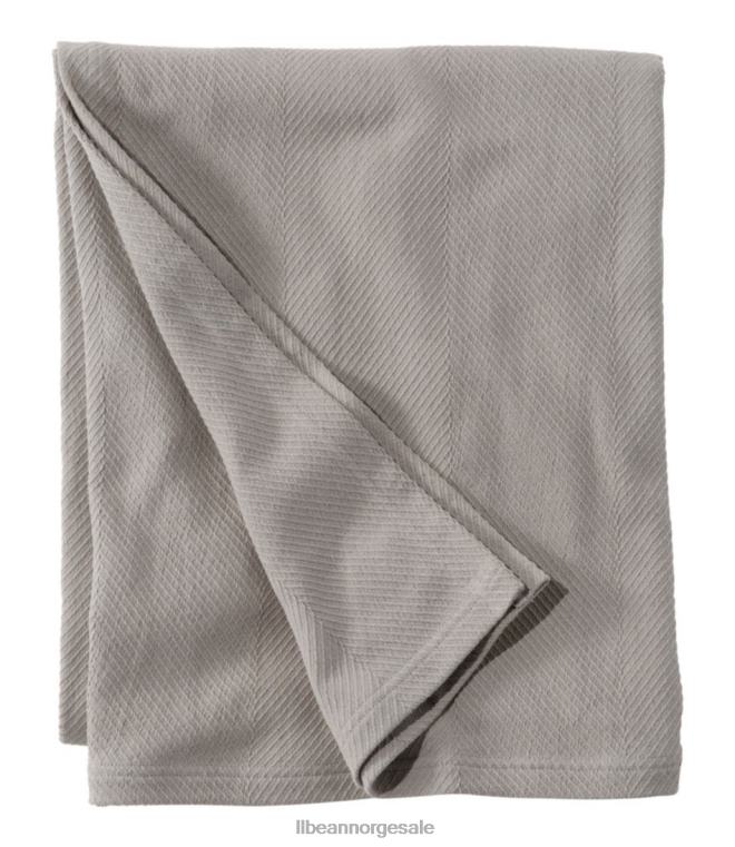 unisex teppe i økologisk bomull 24VDH6823 L.L.Bean bedding frostgrå