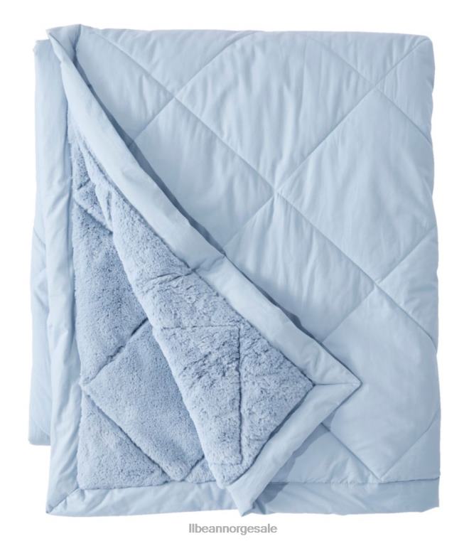 unisex ultraplysj dunpledd 24VDH5625 L.L.Bean bedding tåkete blå