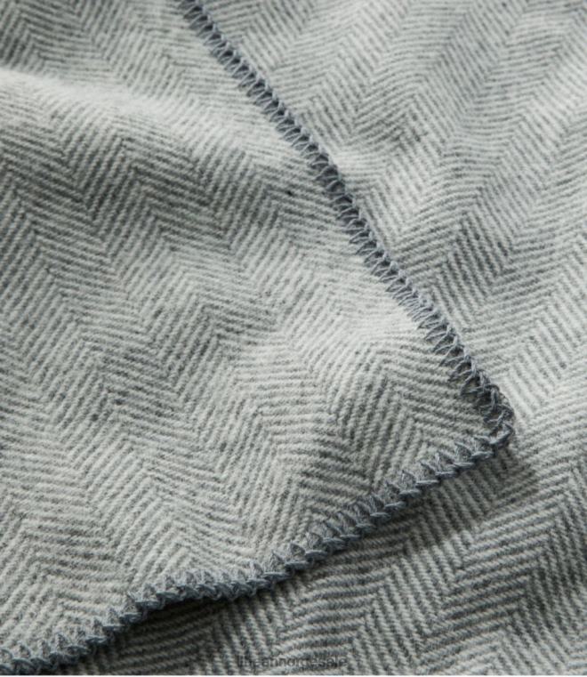 unisex vaskbart ullteppe fiskebein 24VDH5545 L.L.Bean bedding kamel/krem