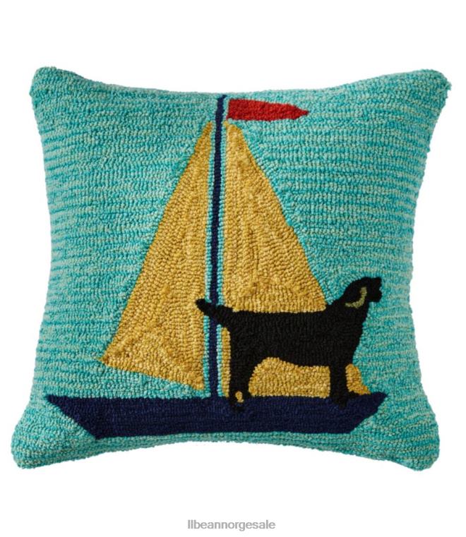 unisex innendørs/utendørs kroket pute seilbåthund 24VDH2765 L.L.Bean hjemmedekorasjon multi