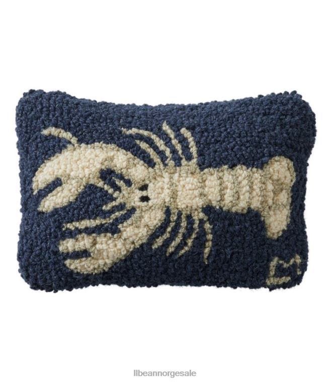 unisex ull kroket kaste pillowwhite hummer 24VDH2756 L.L.Bean hjemmedekorasjon marinen