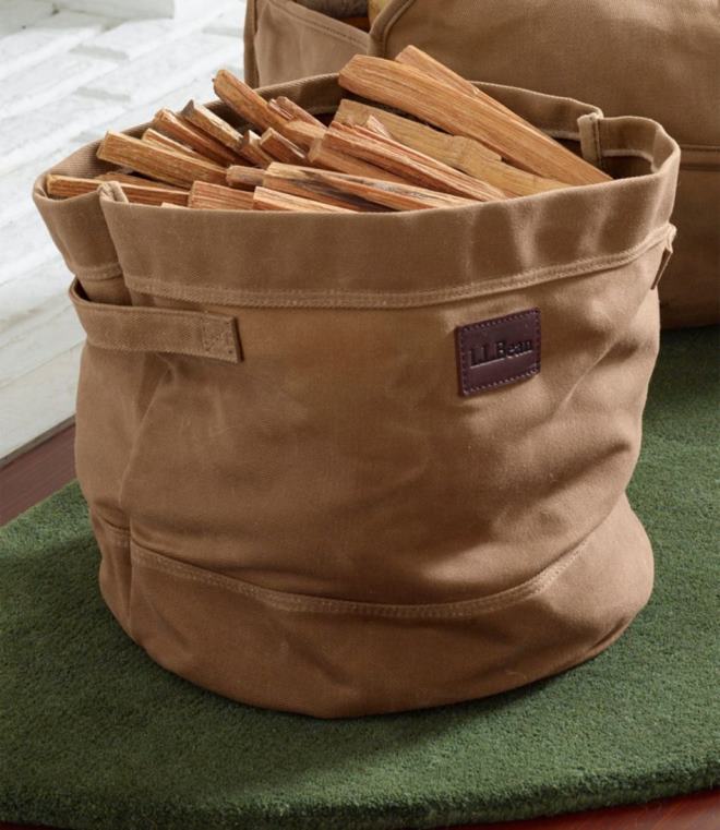 unisex oppbevaringsveske i vokset lerret 24VDH4480 L.L.Bean hjemmedekorasjon støvete oliven
