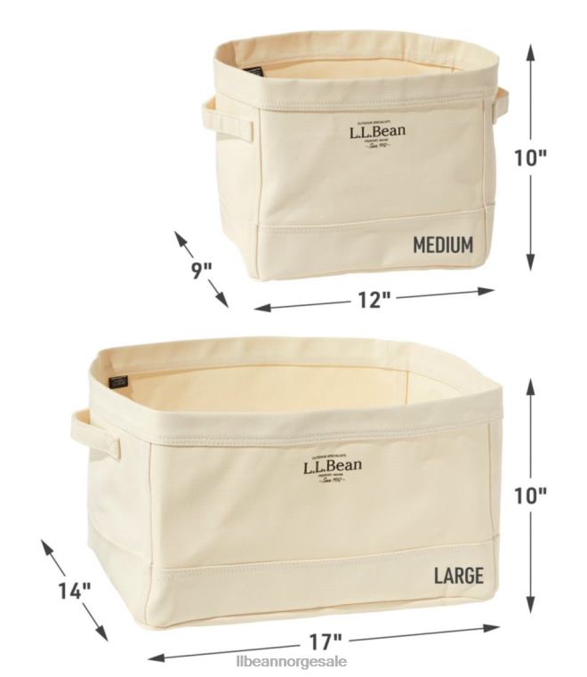 unisex rektangulær oppbevaringsveske i lerret 24VDH2474 L.L.Bean hjemmedekorasjon naturlig