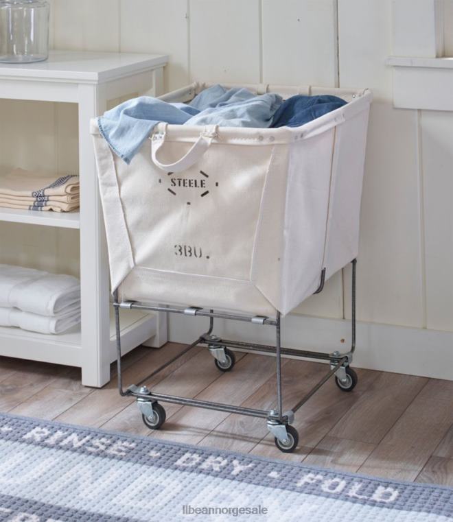 unisex ståle tre skjepper forhøyet vogn med hjul 24VDH4511 L.L.Bean hjemmedekorasjon grå