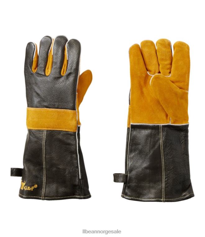 unisex peishansker i skinn 24VDH2703 L.L.Bean hjemmedekorasjon svart/gul