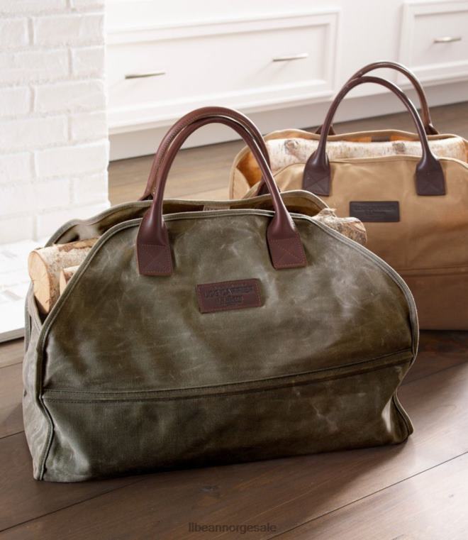 unisex stokkbærer av vokset lerret 24VDH5586 L.L.Bean hjemmedekorasjon khaki brun