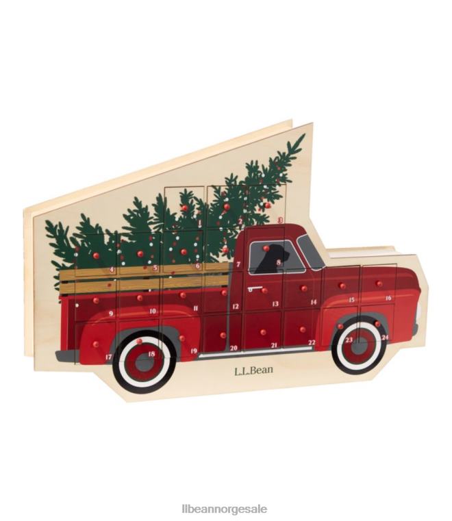 unisex lastebil adventskalender 24VDH2546 L.L.Bean hjemmedekorasjon rød