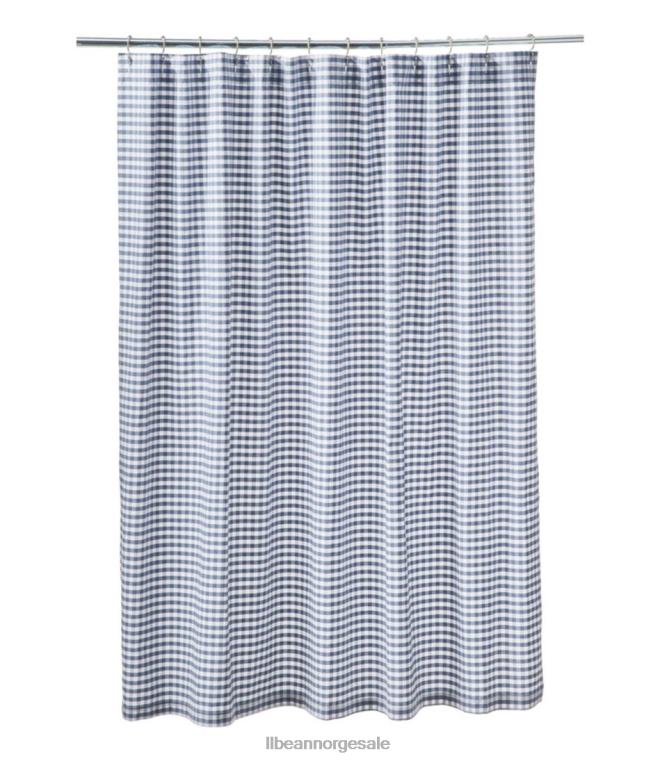 unisex gingham dusjforheng 24VDH2549 L.L.Bean hjemmedekorasjon vintage indigo